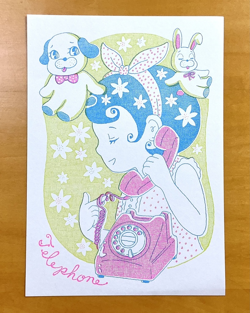 なつかし☆かわゆいペーパー テレフォン(6枚入り)