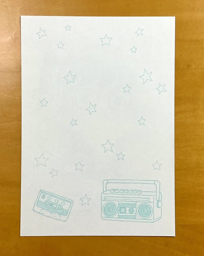 なつかし☆かわゆいペーパー ラジカセ(6枚入り)