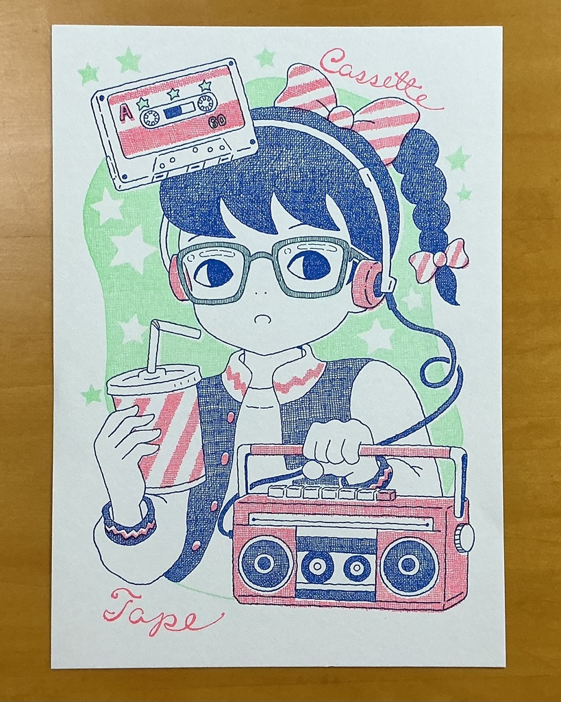 なつかし☆かわゆいペーパー ラジカセ(6枚入り)