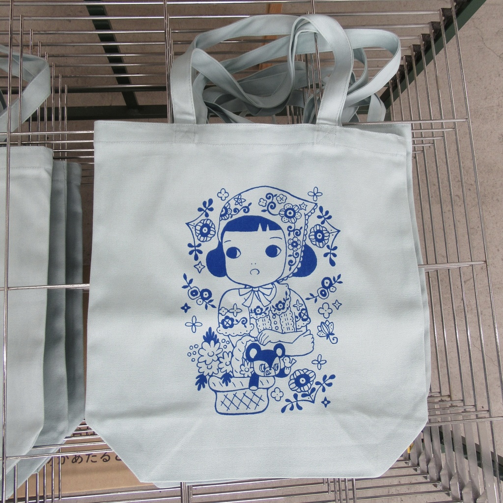 表・裏に絵柄あり!トートバッグ「花ずきん」コースター付き