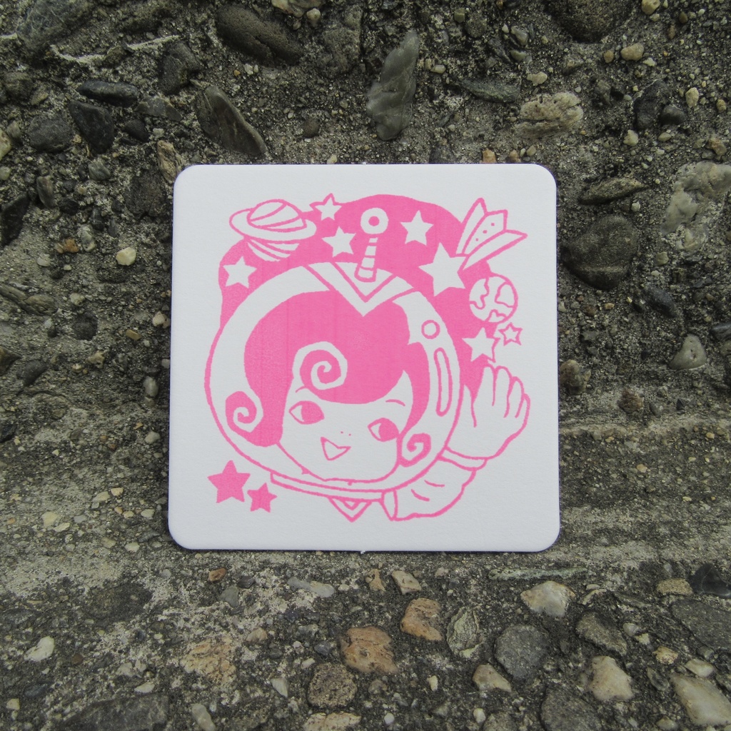 表・裏に絵柄あり!サコッシュ「宇宙Expo」コースター付き