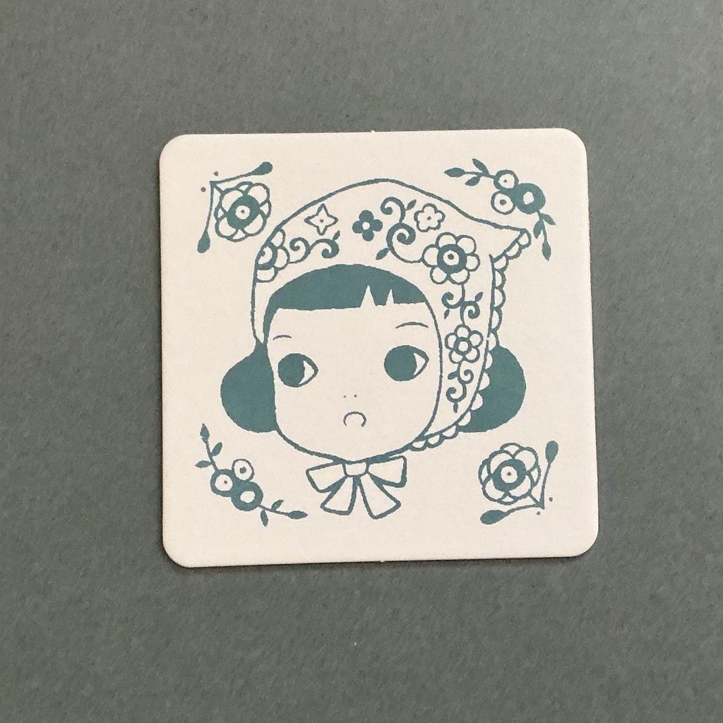 紐付きマルシェバッグ「花ずきん」コースター付き!
