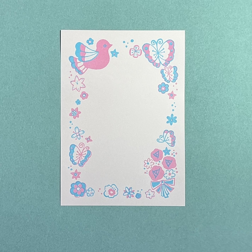 かわゆい⭐︎ミニ便せん(10枚入り)「春」「夏」の2点セット