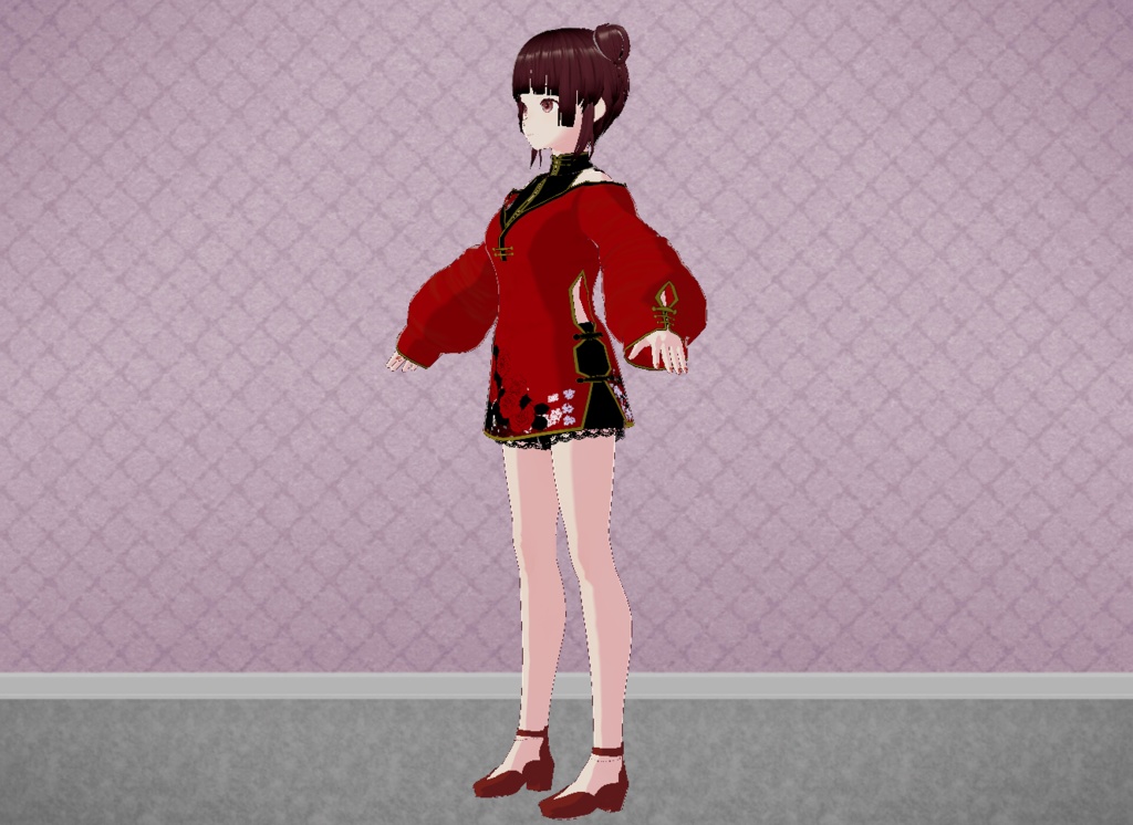 【VRoid用衣装】チャイナ的なもの【無料版あり】