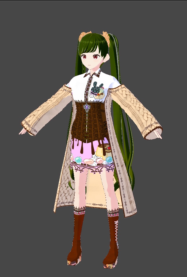 【VRoid用衣装】お菓子なお洋服