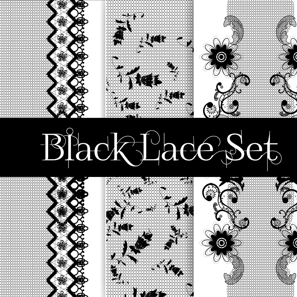 Black Lace Set 黒いレースセット フリー素材 Kokihi9 Booth