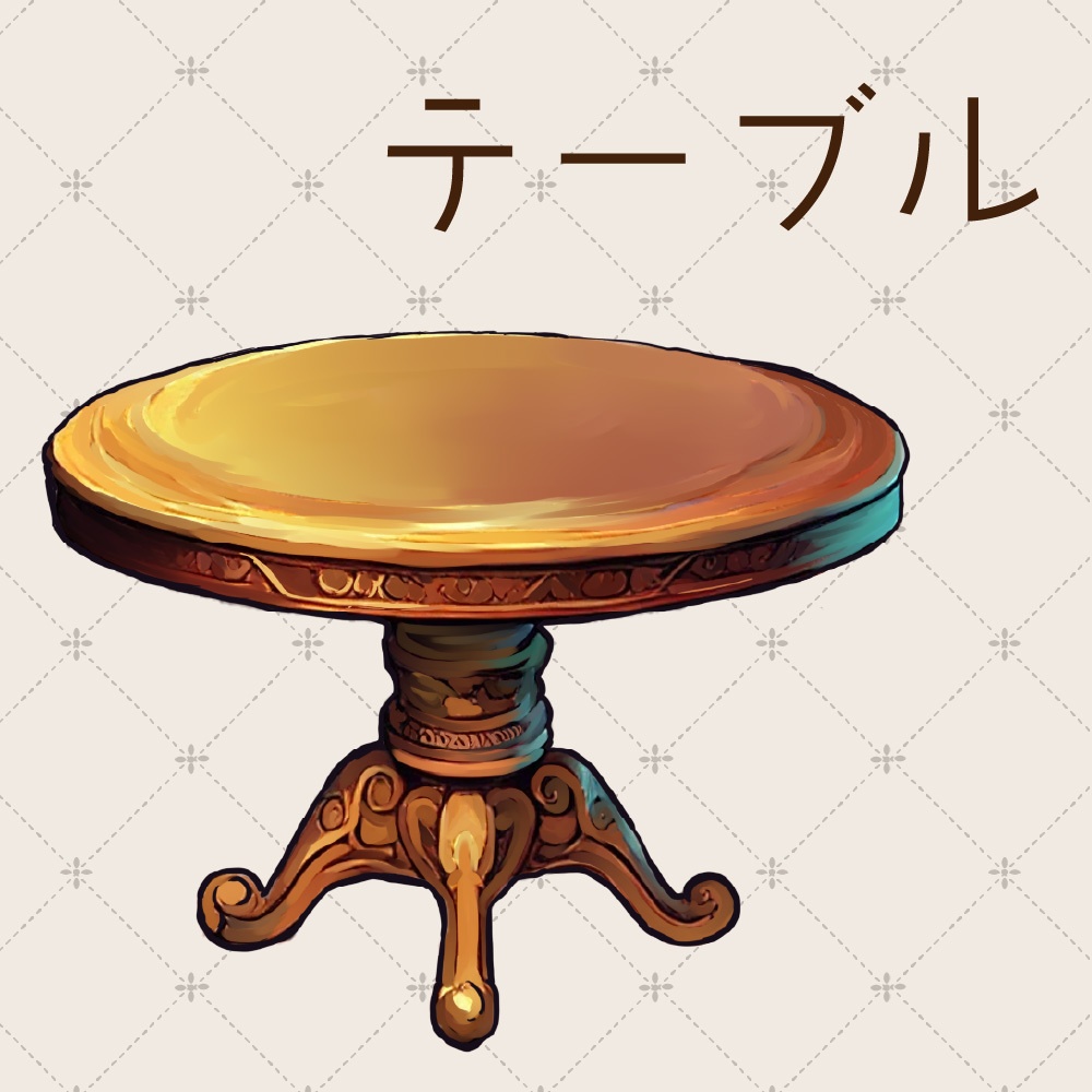 貴族の洋館の図書室【背景・アイテムセット】