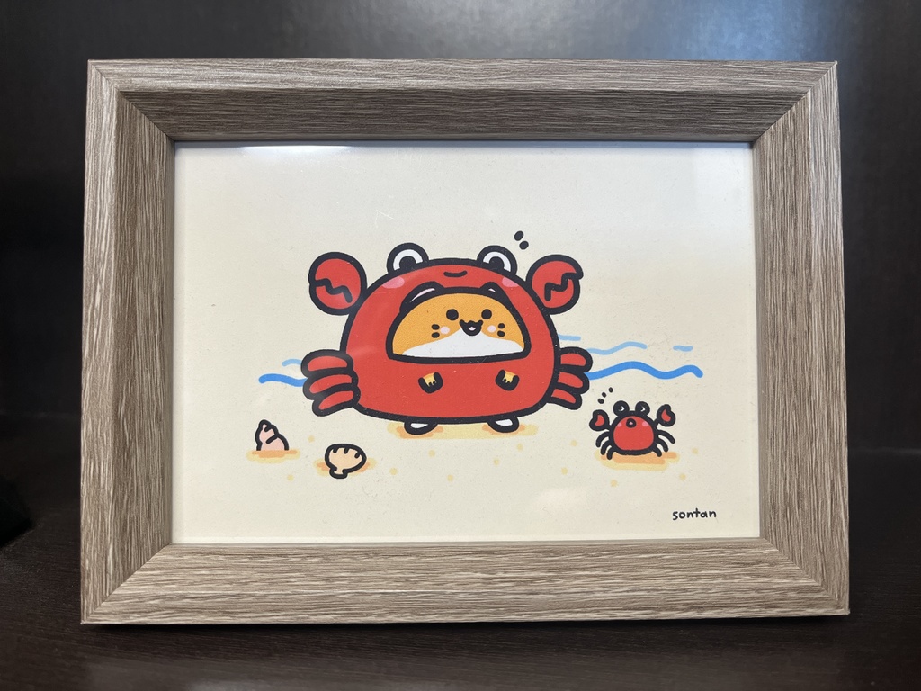 ニャンプク　着ぐるみイラスト「かにさん」
