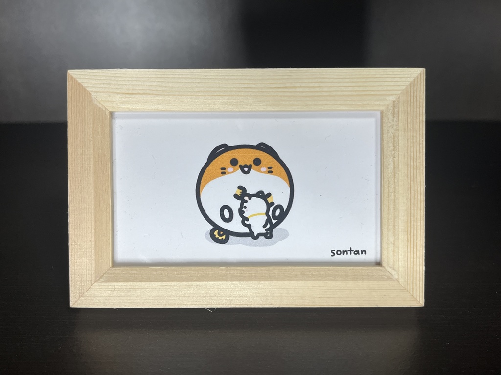 ニャンプク ミニイラスト2枚組「戯れ」と「旅路」