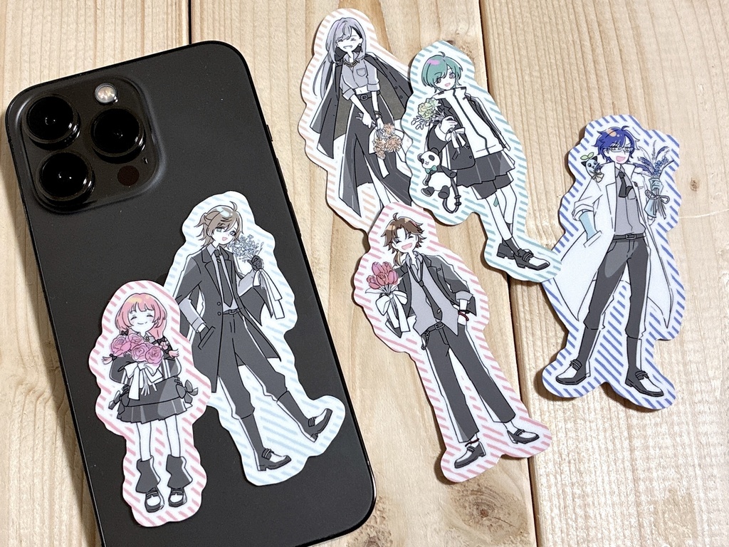 お花と生徒会さん ステッカー