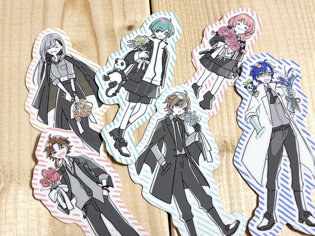 お花と生徒会さん　ステッカー