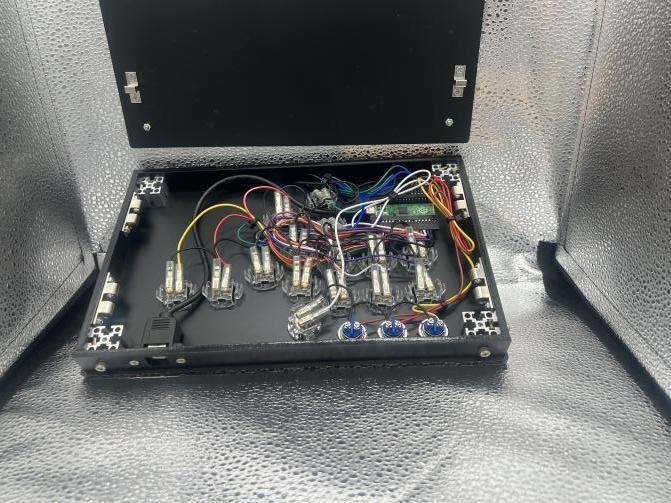 (オーダー品)KD-04 RPP マットブラック 11ボタンカスタム+予備天板マットホワイト