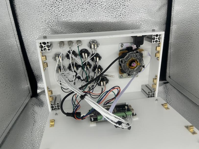 KD-04 レバーコントローラー マットホワイト 3ボタンPLUS PicoFightingBoard搭載