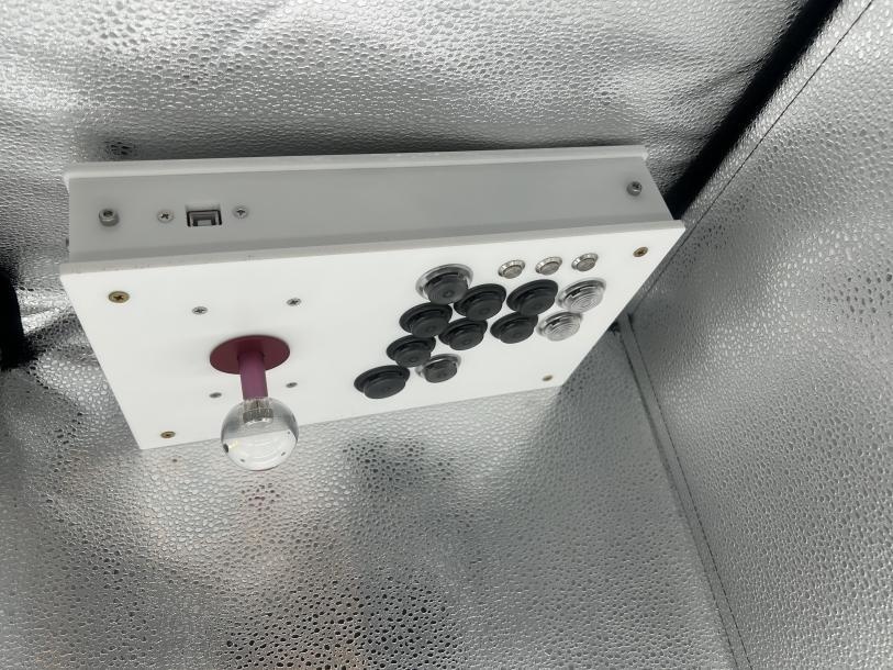 KD-04 レバーコントローラー マットホワイト 3ボタンPLUS PicoFightingBoard搭載