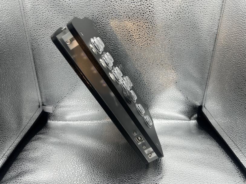 KD-03 マットブラック+サイドフロスティ ラズパイ基板 11ボタンカスタムレバーレス