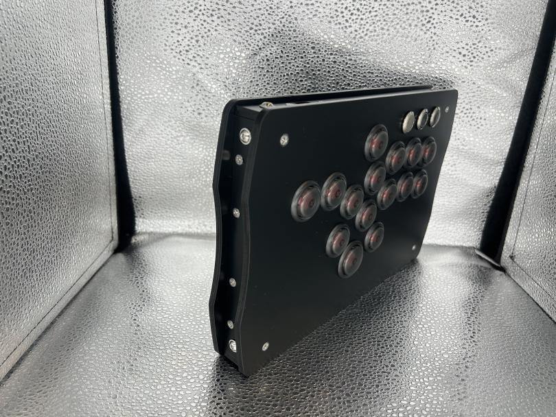 (オーダー品)KD-03 マットブラック ラズパイ基板 11ボタンカスタムレバーレス + CherryMX銀軸15個セット