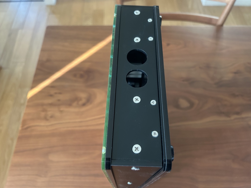 (オーダー品)KD-LWカスタムアケコンケース クリア天板 マットブラック本体