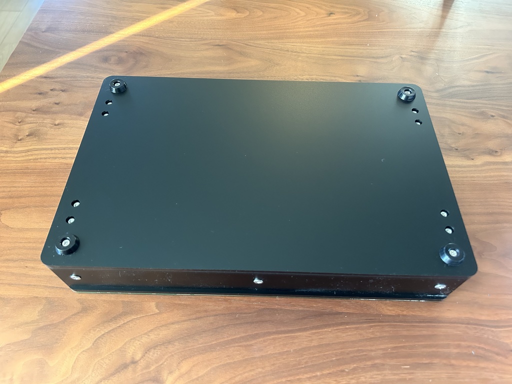 (オーダー品)KD-LWカスタムアケコンケース クリア天板 マットブラック本体