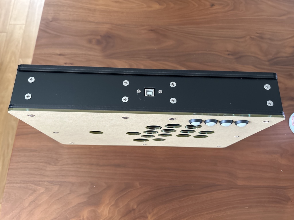 (オーダー品)カスタムアケコンケース クリア天板 マットブラック