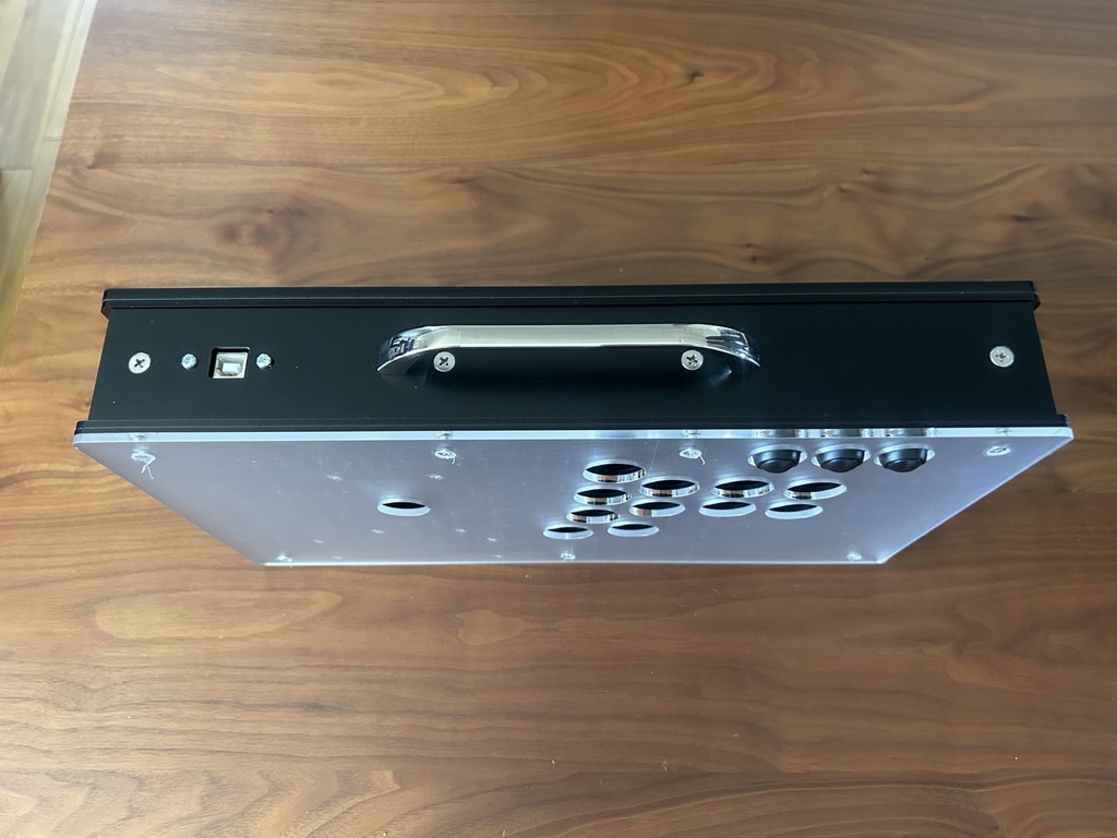 (オーダー品) KD-L カスタムアケコンケース For Brook クリア天板 マットブラックボディ