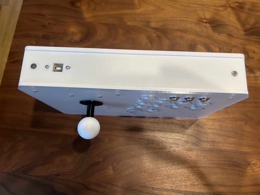 (オーダー品)KD-L03_UFB Fusionマットホワイト+マットクリア天板 11ボタンカスタム