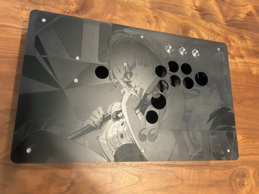 (ヒカル様 オーダー品)アケコンケース 天板全面刻印加工