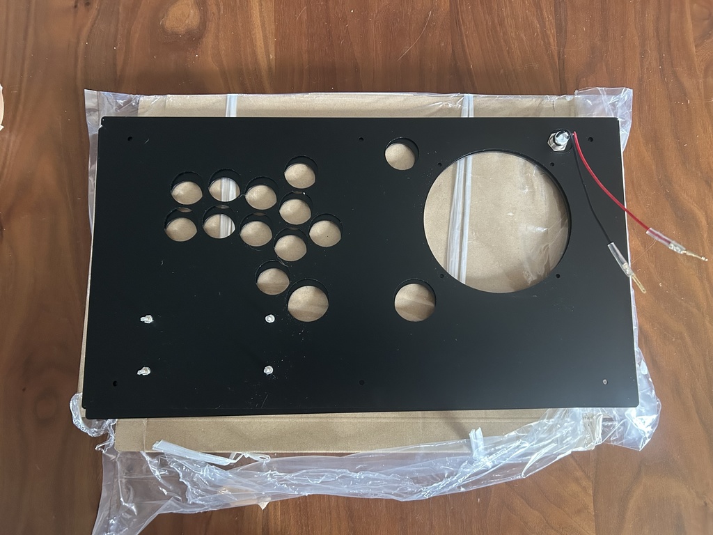 (ハヤブサ様 オーダー品) BattleHut 8 ボタン Dpad用アケコン天板