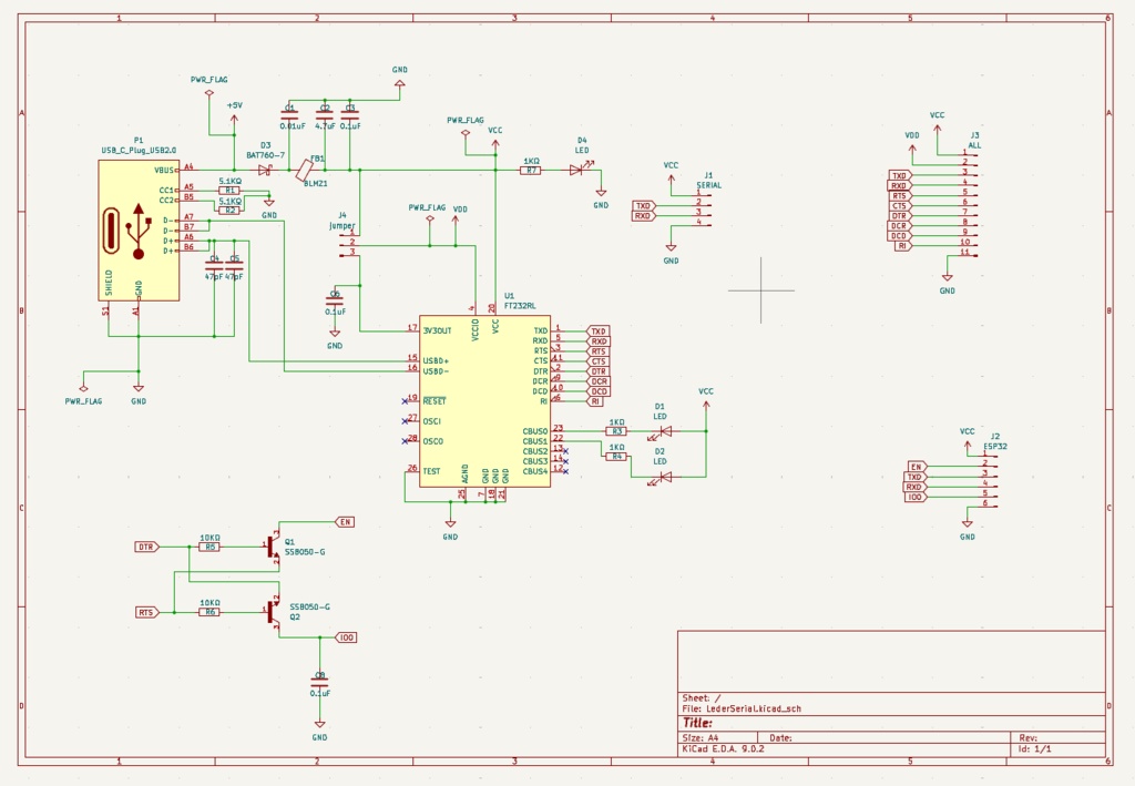 USB(Type-C)シリアルコンバーター(ダウンローダー)ESP32用