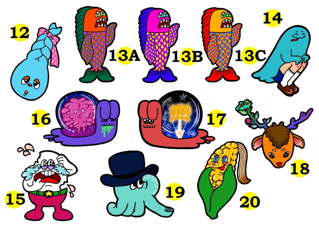 へんてこゆるステッカー