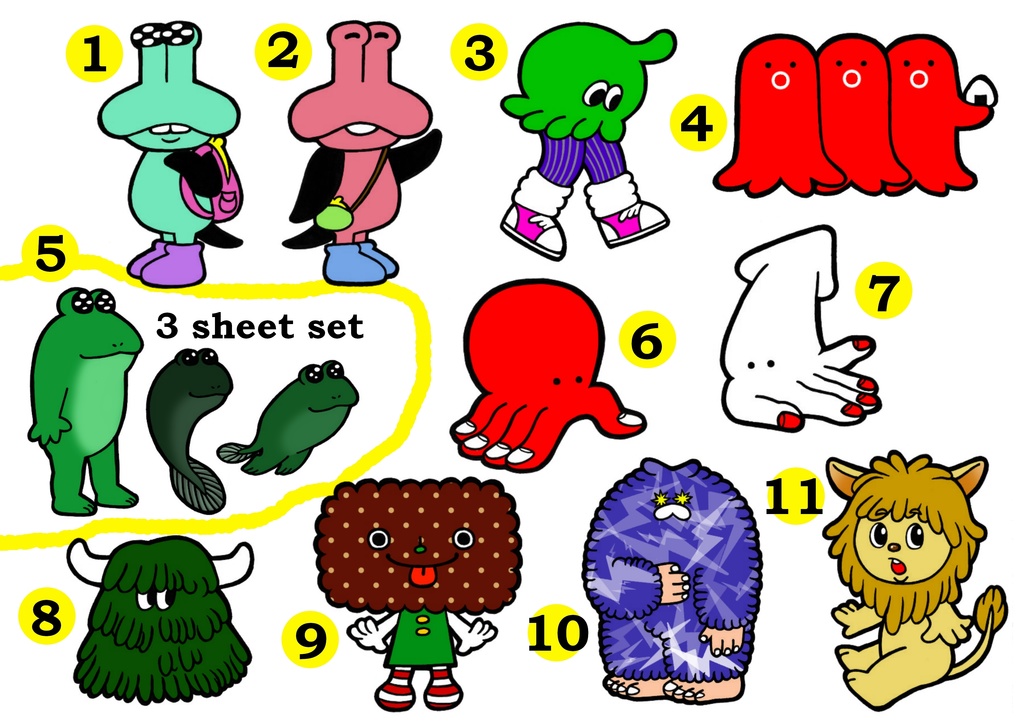 へんてこゆるステッカー