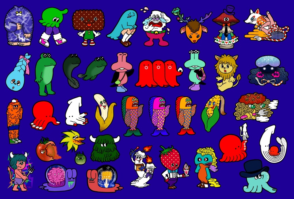 へんてこゆるステッカー