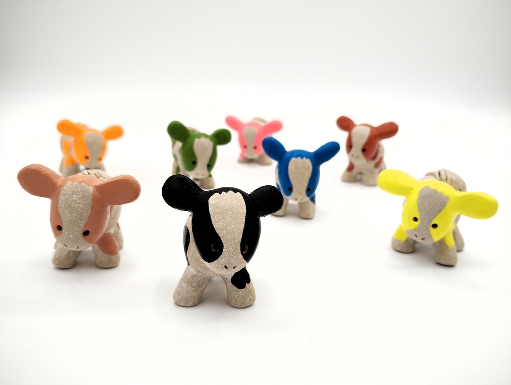 コロコロ一輪挿し(置物)・ウシさん