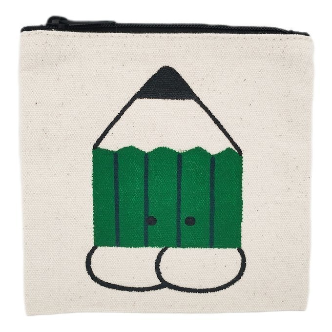 手描きキャンバスミニポーチ