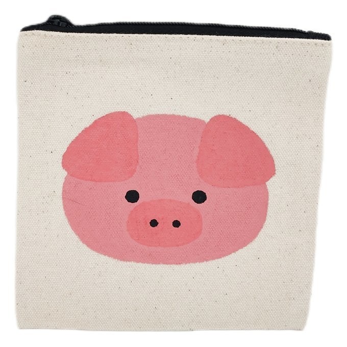 手描きキャンバスミニポーチ