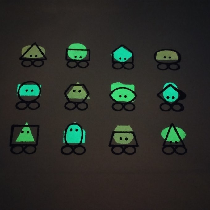 図形トートバッグ・蓄光【OUTLET】