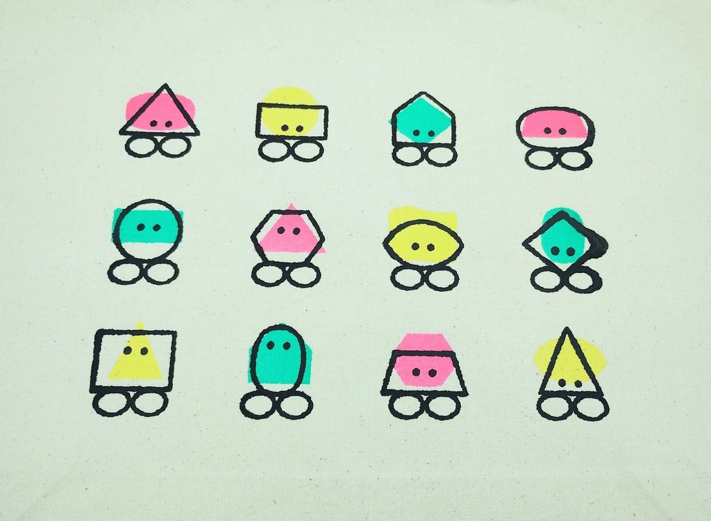 図形トートバッグ・蓄光【OUTLET】