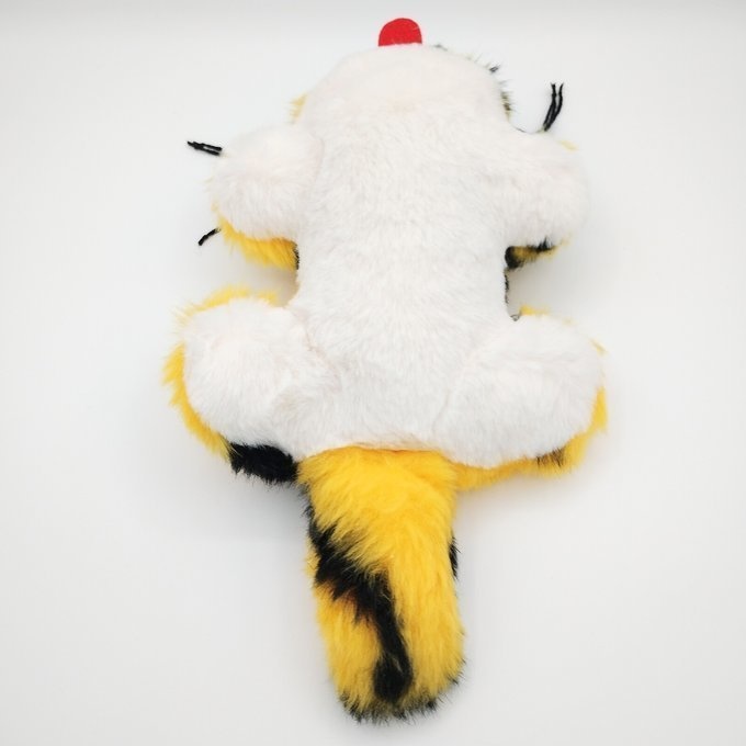 トラのラグマットのぬいぐるみ(黄丸目)