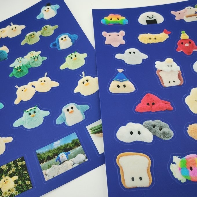 ぬいぐるみシールシート2種類