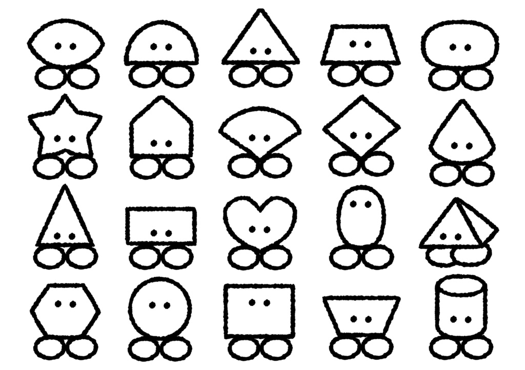 図形透明シールシート