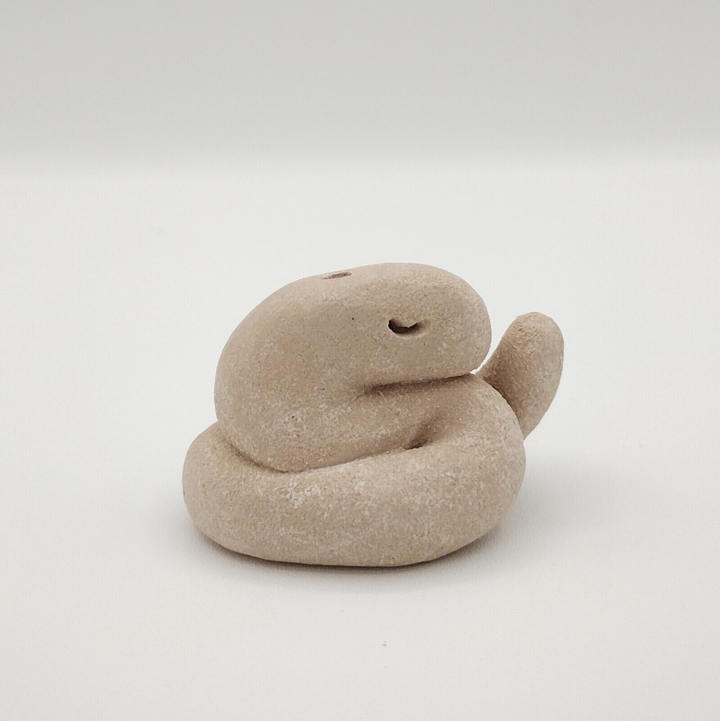コロコロ一輪挿し(置物)・白蛇zZZ
