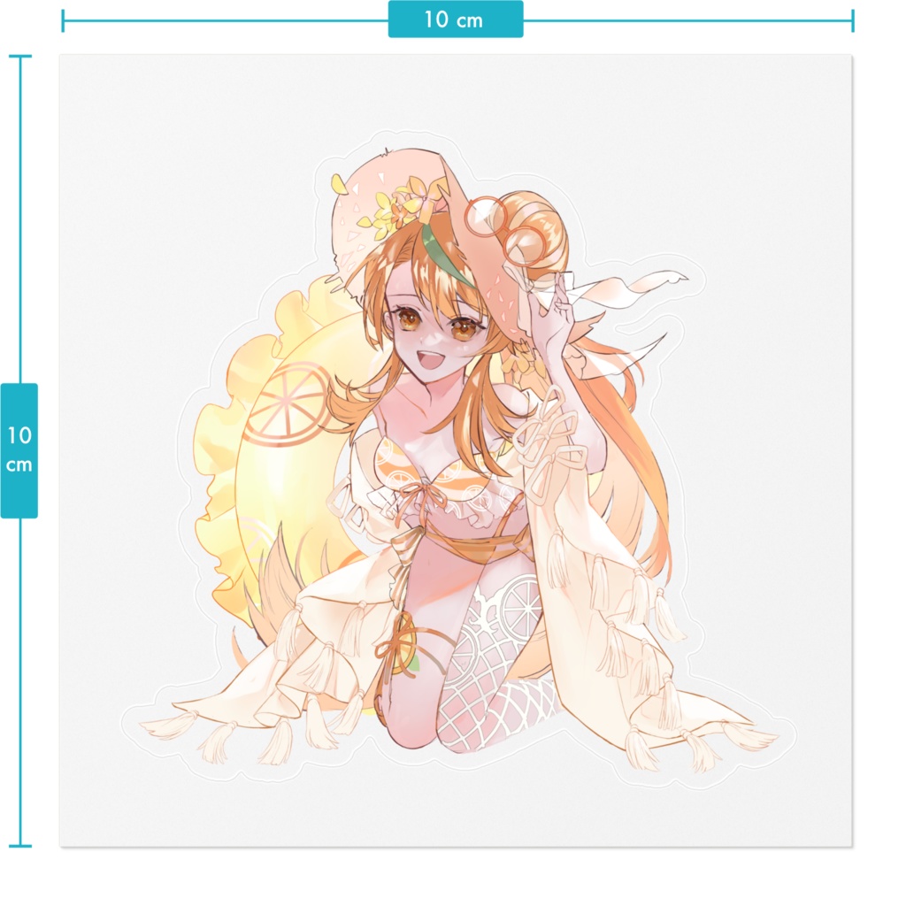 みみみかん 水着ステッカー