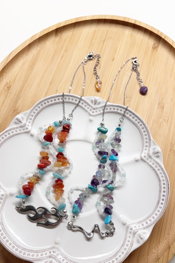 【Allenkana MIDDLE BIRTHDAY 2025 記念作品】朱雀野アレンモチーフ さざれ石ネックレス