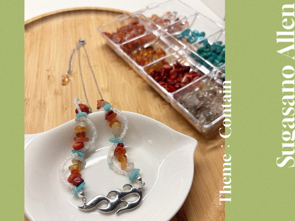 【Allenkana MIDDLE BIRTHDAY 2025 記念作品】朱雀野アレンモチーフ さざれ石ネックレス