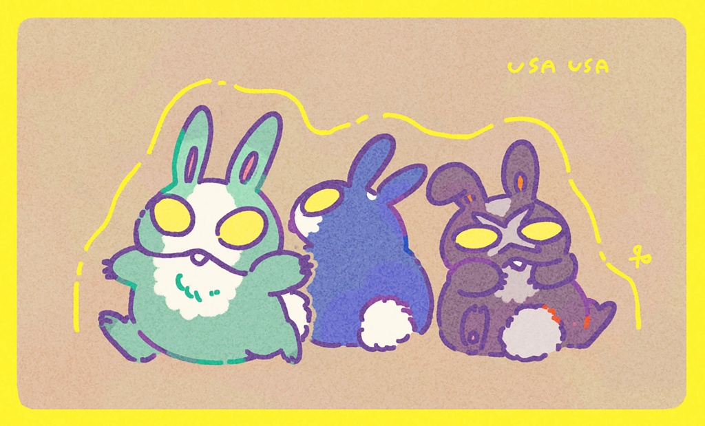 世界樹の迷宮 モンスターペーパーフィギュア（ウサギたち）