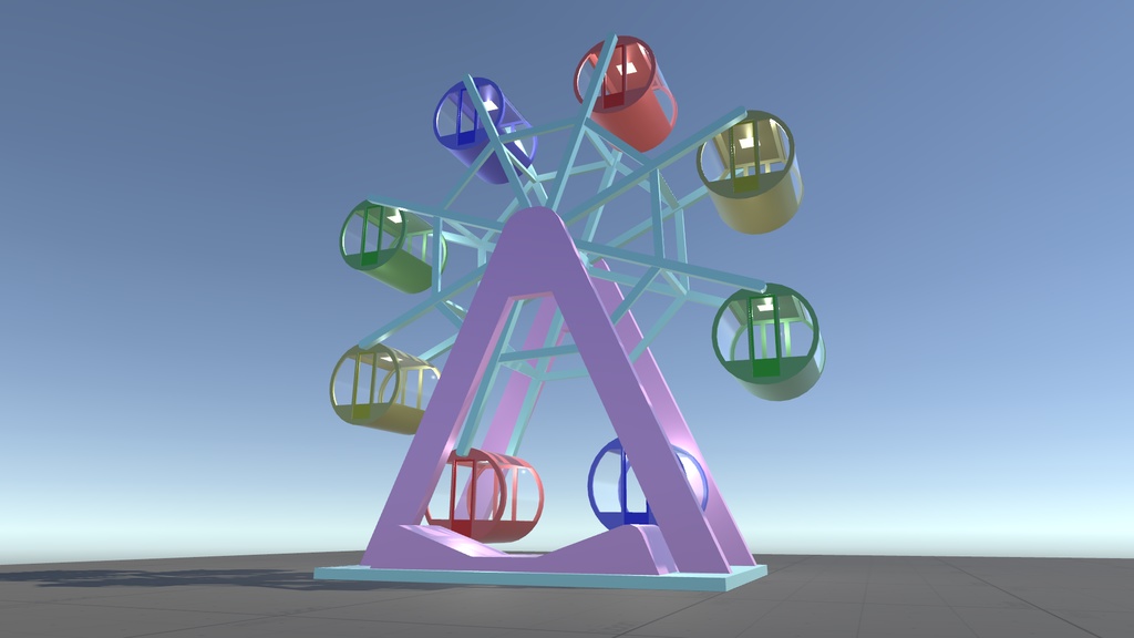 【VRChatワールドギミック】リアル挙動な観覧車【乗車姿勢自由！】