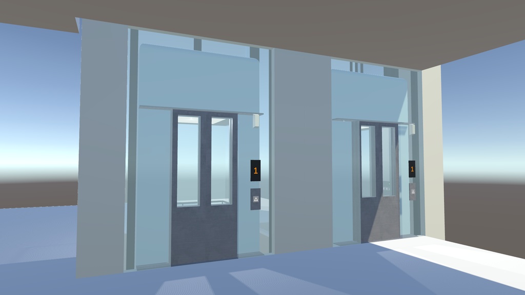 【VRChatワールドギミック】立ち乗り移動式シースルーエレベーターギミック【UdonElevator2.0 Beta】