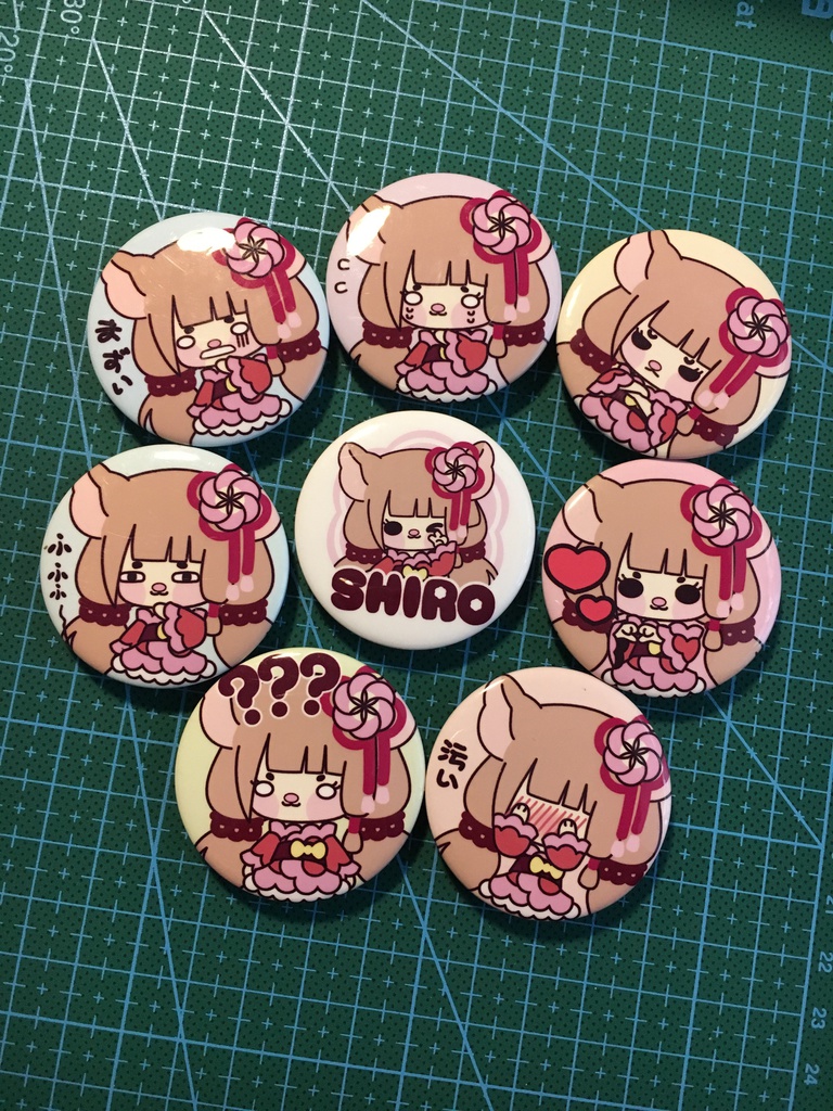 オリジナルキャラスタンプ缶バッチセット