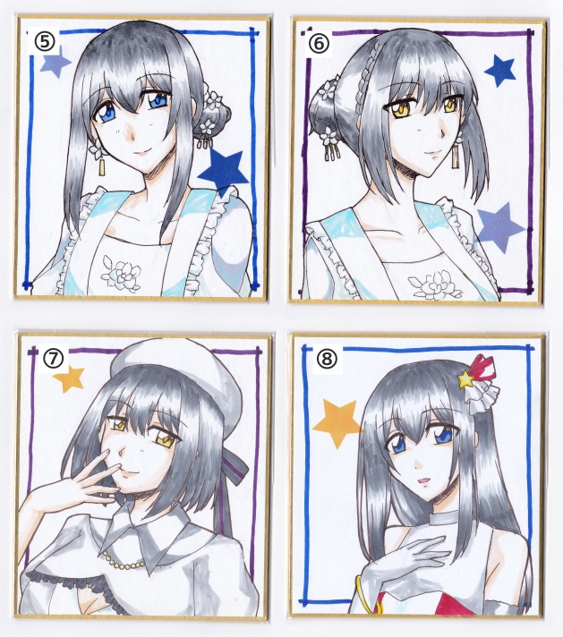 手描きミニ色紙