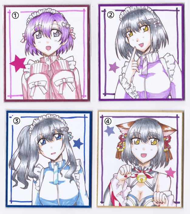 手描きミニ色紙
