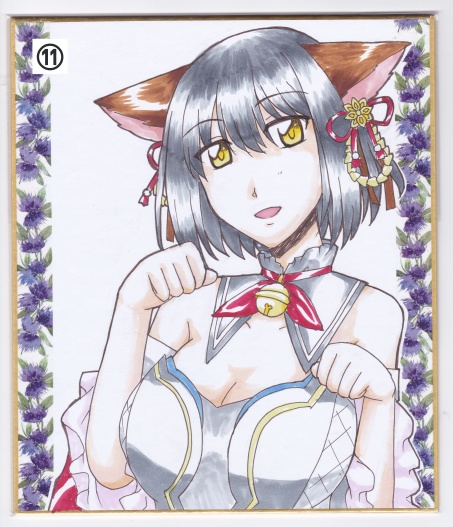 手描きミニ色紙